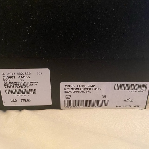 Saint Laurent SL/61 SNEAKERS IN PERFORATED LEATHER - Picture 11 of 11